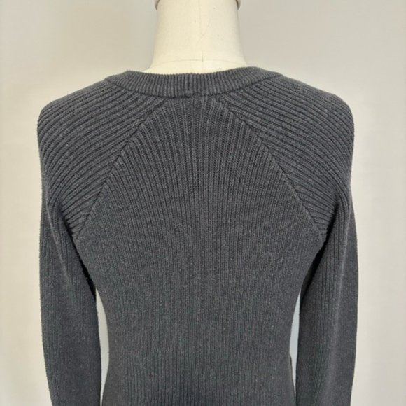 Lululemon The Better The Sweater Heathered Black Cotton Knit Pullover Sweater - Picture 11 of 15